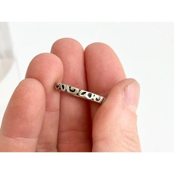 Silpada Signed Geometric Vintage Stackable Abstract Sterling Silver Ring Sz 7.25 - Picture 6 of 10